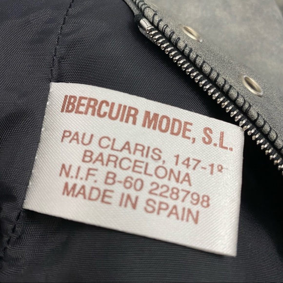 * Estrella G Made in Spain Edgy Leather Jacket Size 42  Grommets - Picture 9 of 16